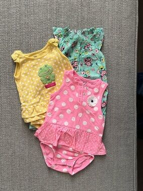 Bundle Baby Girl Peplum Bodysuits